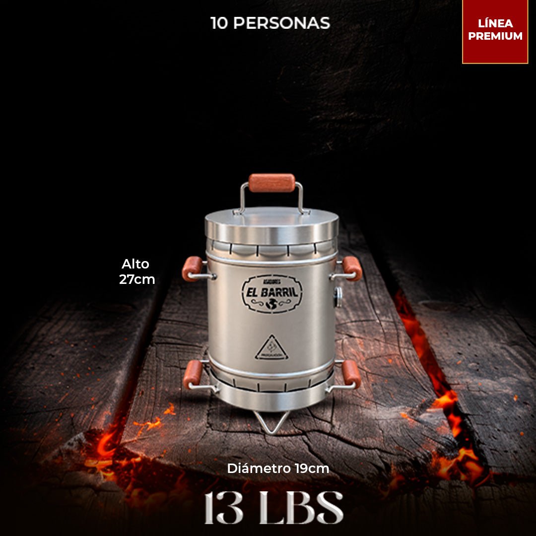 ⭐Barril Pequeño Linea Premium 13LB - Asadores El Barril