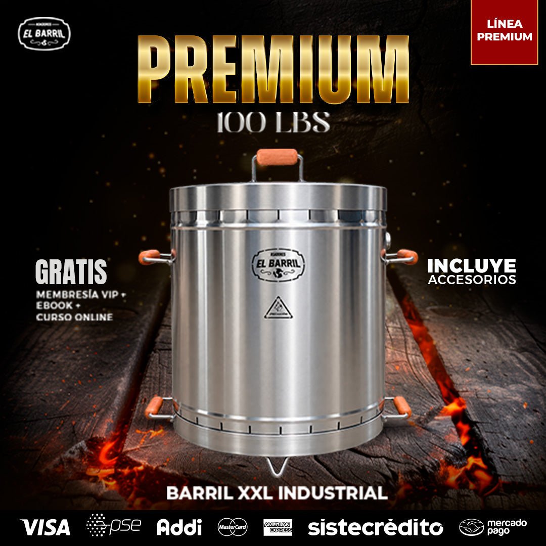 ⭐Barril XXL Linea Premium 100LB - Asadores El Barril