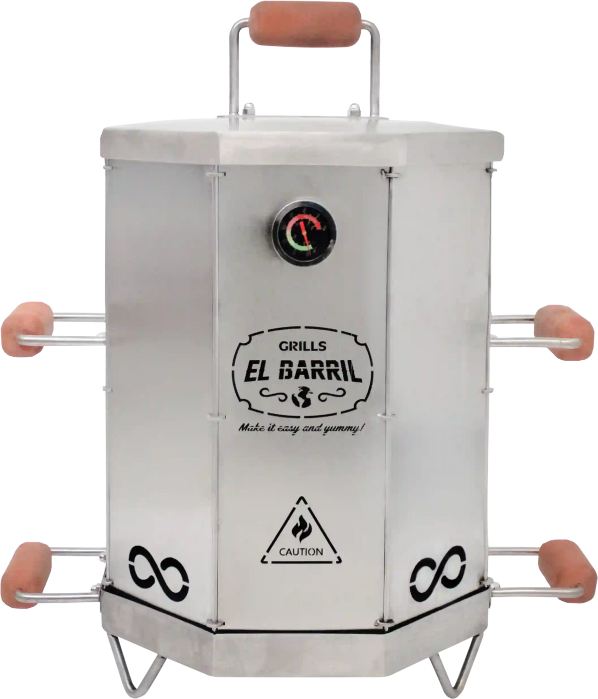 Combo Barril asador plegable pequeño en acero + Maletín GRATIS + Curso online de Asados GRATIS - Asadores El Barril