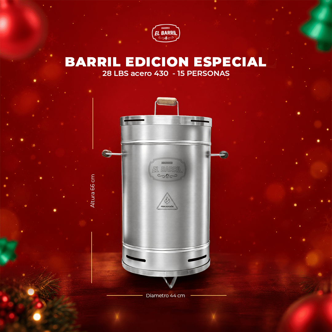 Combo Full Navideño Edición Especial · Barril 28 lb + Set completo - Asadores El Barril