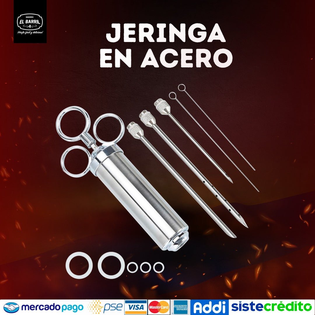 Jeringa de acero - Asadores El Barril